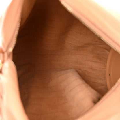 Loewe Lambskin Pleated Bracelet Pouch Shoulder Bag Warm Desert 5 of 9