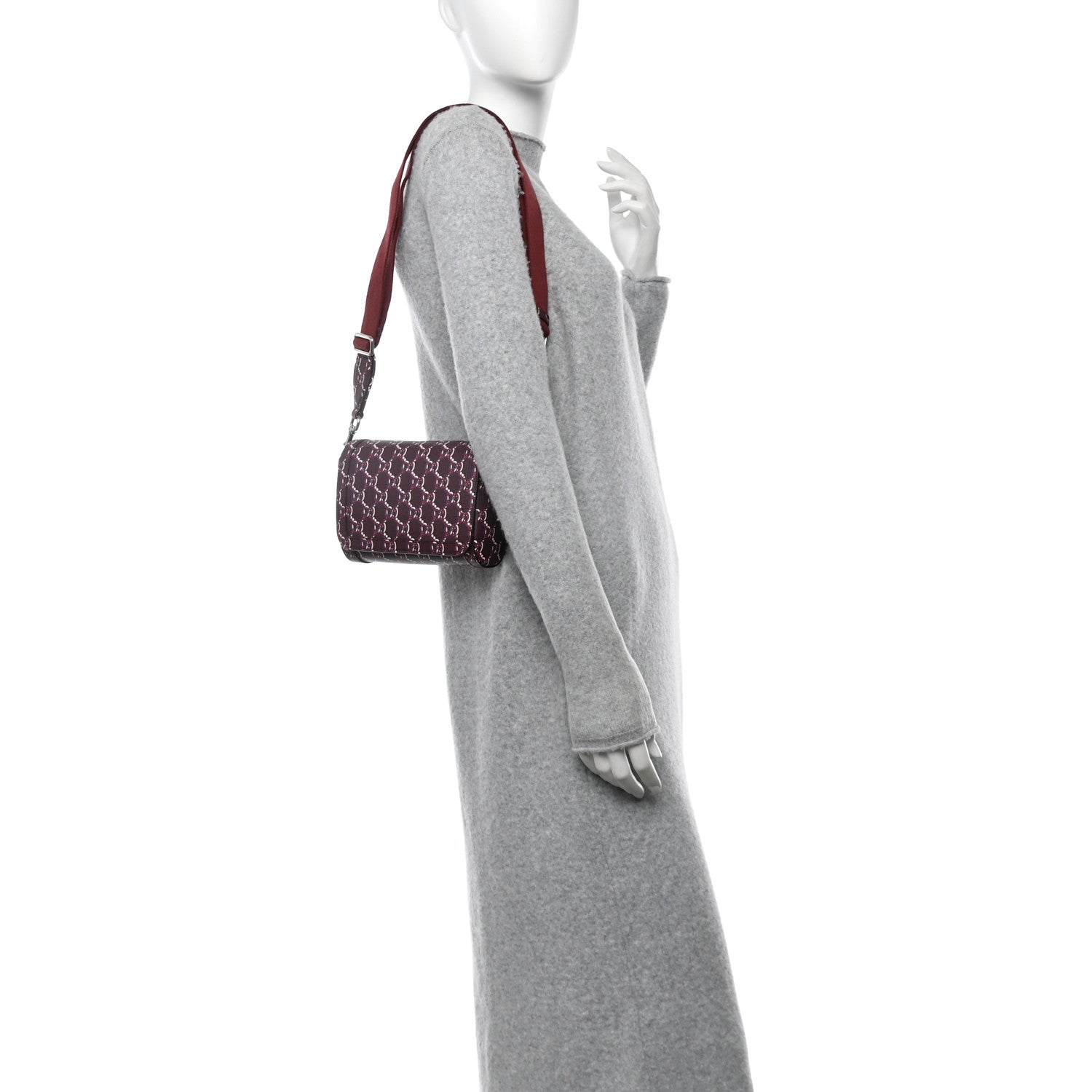 Gucci GG Shadow Monogram Super Mini Shoulder Bag Rosso Ancora Red 2 of 10