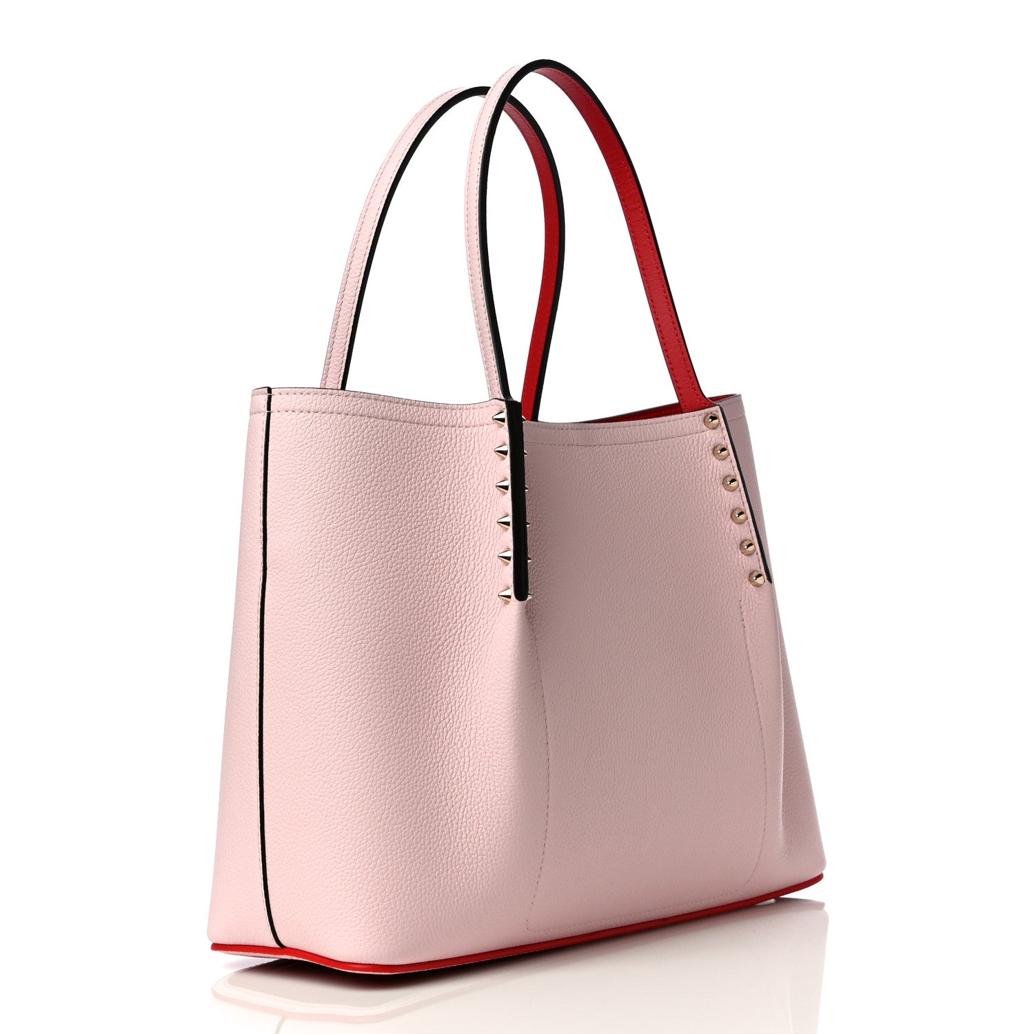 Christian Louboutin Calfskin Spiked Small Cabarock Shopper Tote Poupee 3 of 9