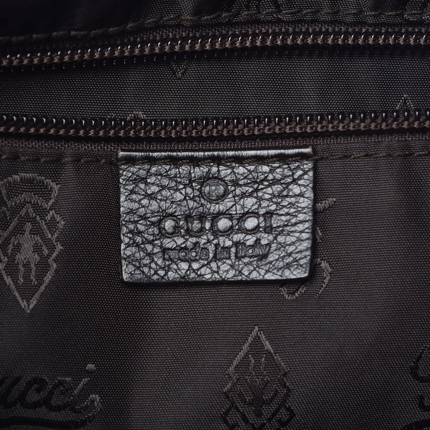 Guccissima Medium Flat Messenger Bag Dark Brown