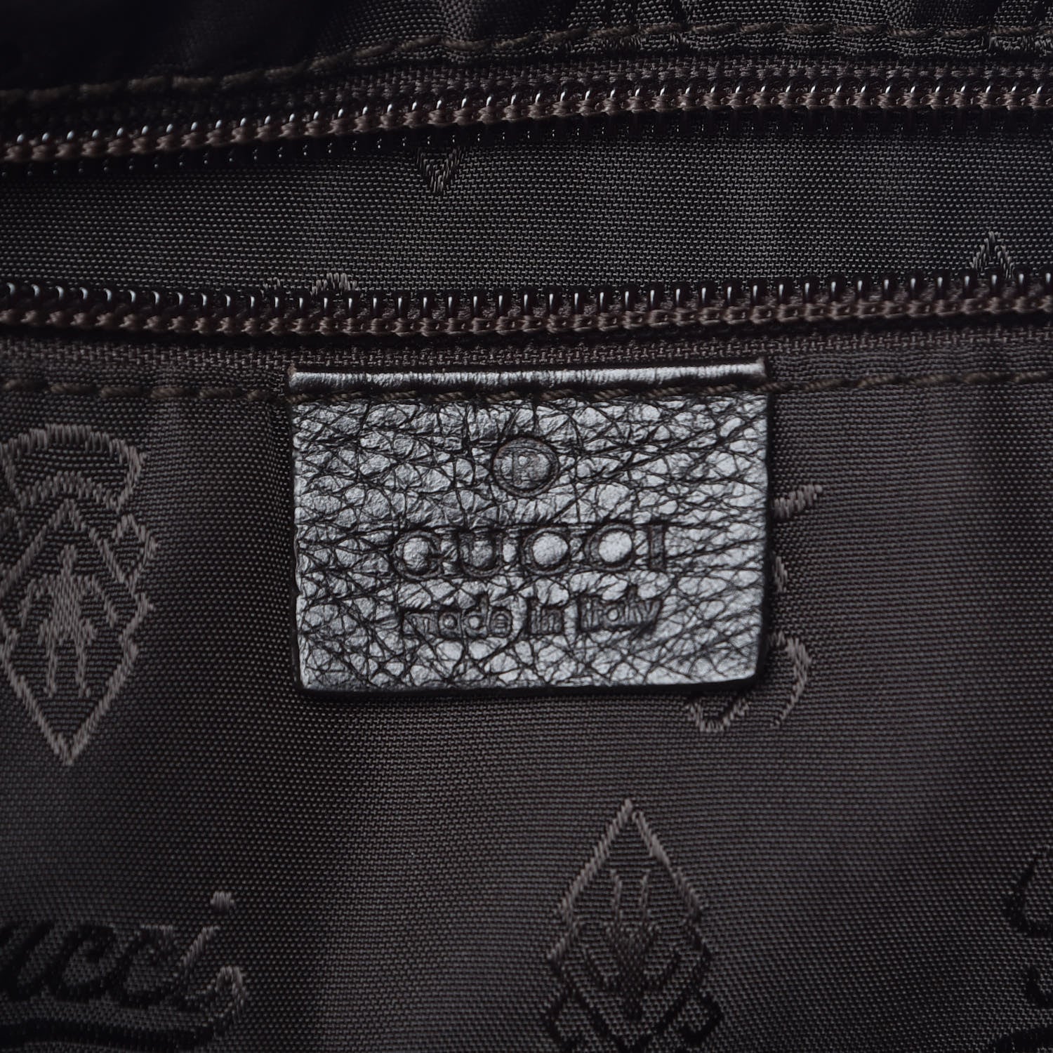 Gucci Guccissima Medium Flat Messenger Bag Dark Brown 6 of 12