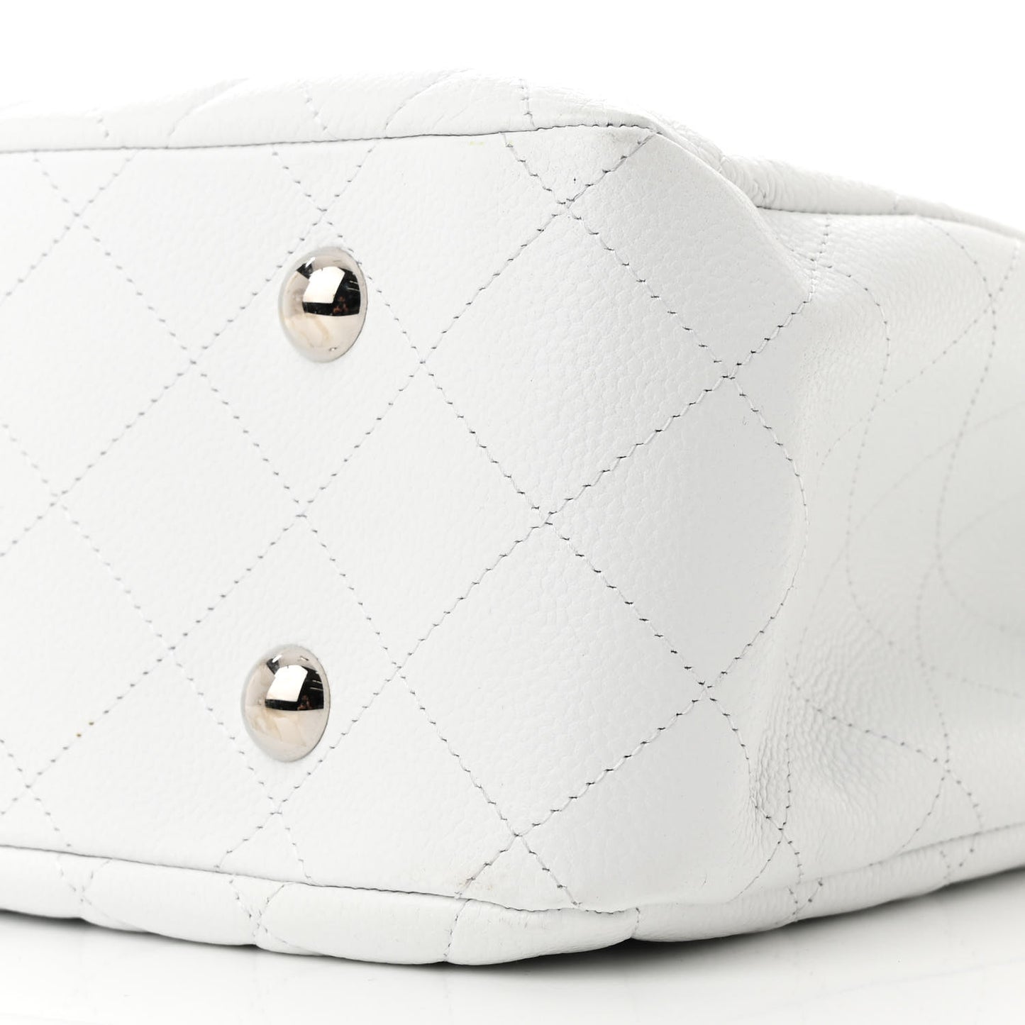 Caviar Quilted Maxi Paris Edinburgh Flap White