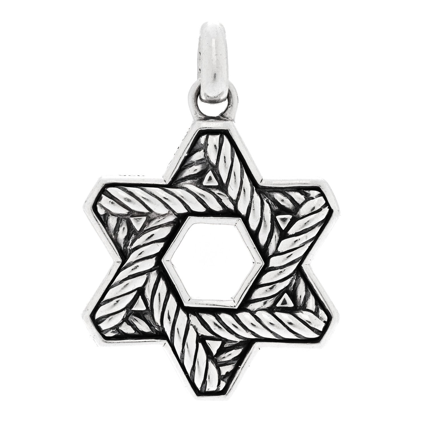David Yurman Sterling Silver Black Onyx Star of David Pendant 1 of 4