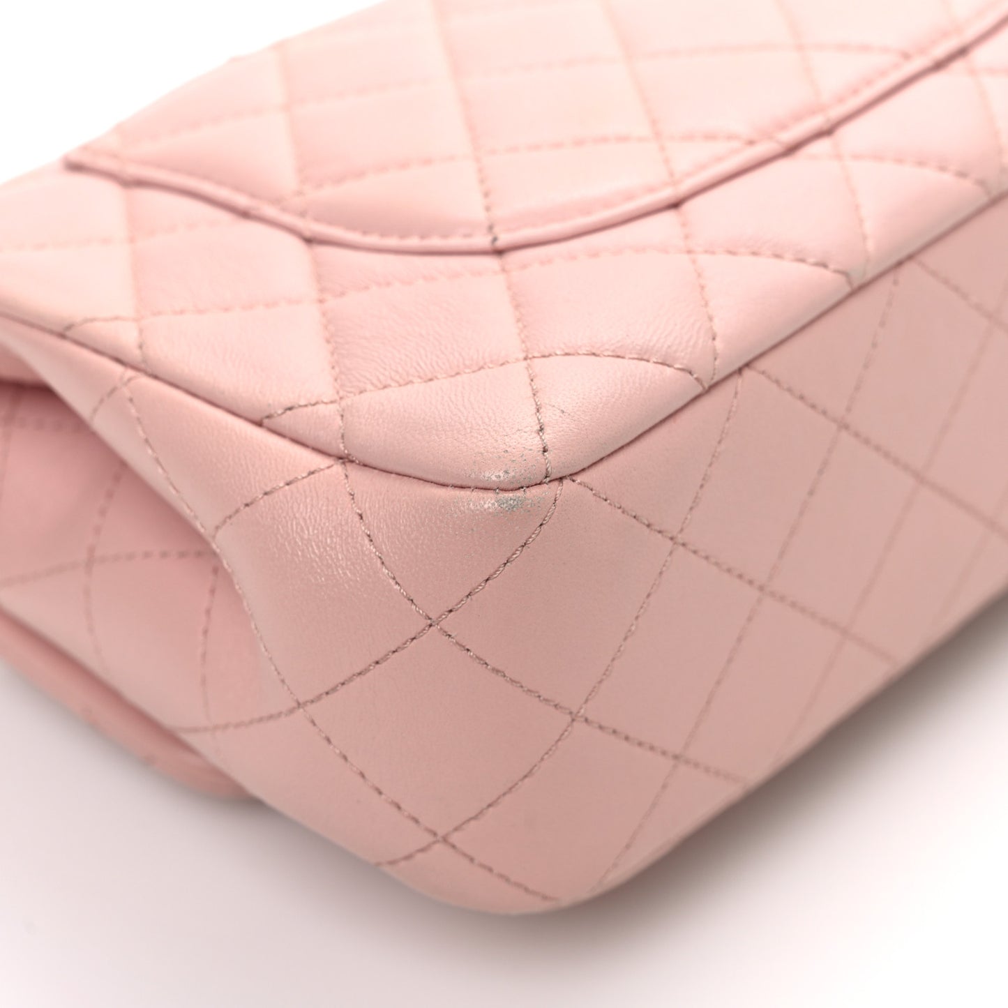 Lambskin Quilted Small Sweet Camellia Flap Light Pink