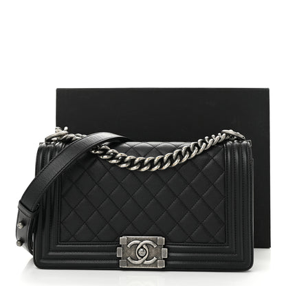 Chanel Caviar Quilted Medium Boy Flap Black 11 of 11