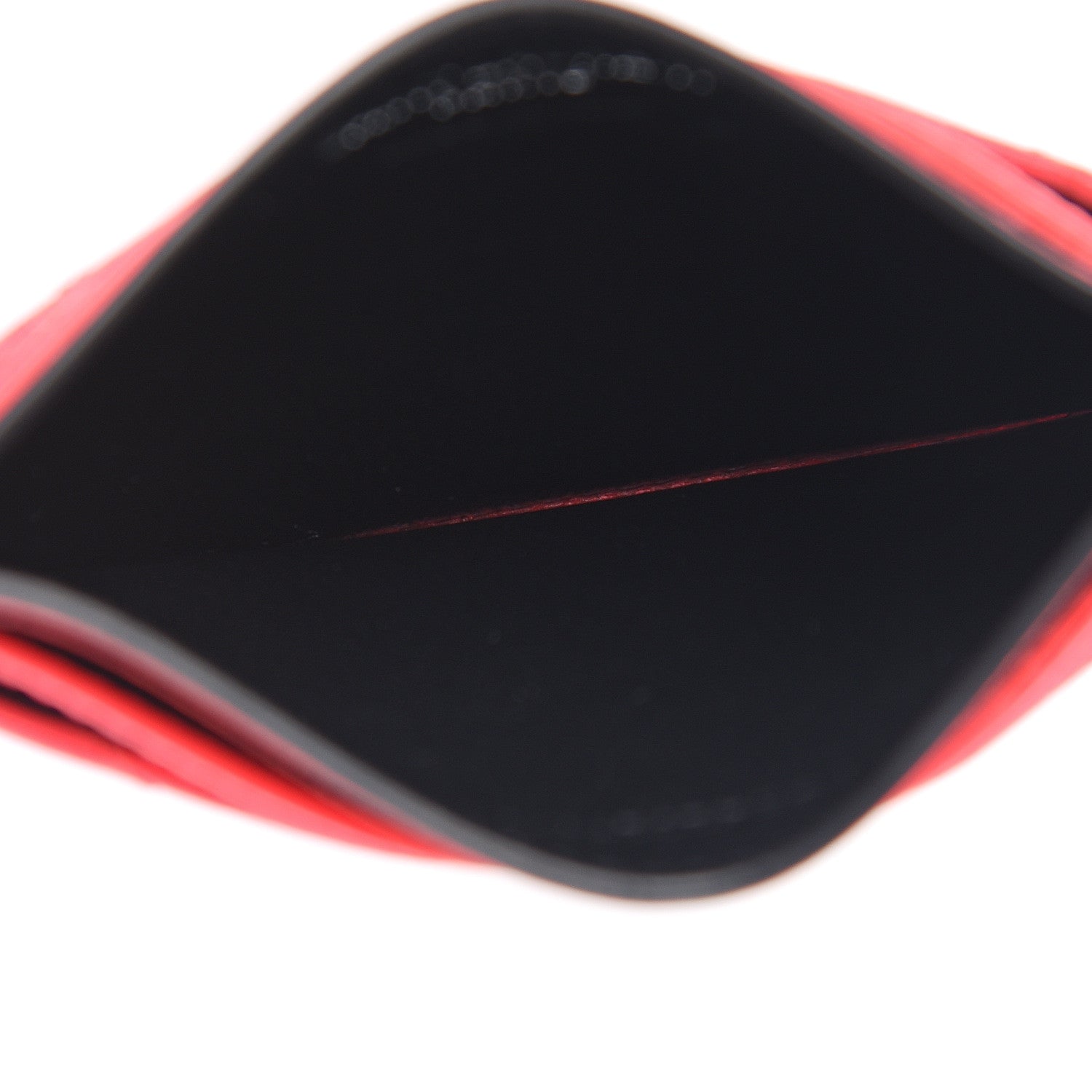 Saint Laurent Grain De Poudre Matelasse Chevron Monogram Credit Card Case Neon Pink 4 of 7