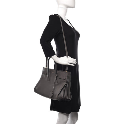 Saint Laurent Calfskin Small Sac De Jour Fog 2 of 11