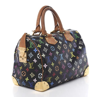 Louis Vuitton Monogram Multicolor Speedy 30 Black 3 of 14