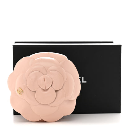 Chanel Patent Lambskin Camellia Bouquet Clutch With Chain Light Pink 11 of 11