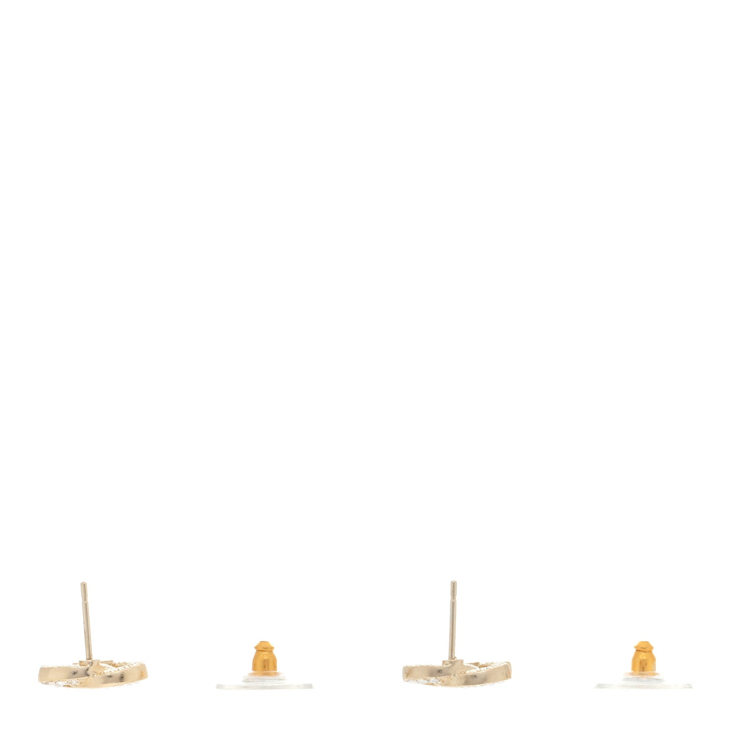 Chanel Crystal CC Earrings Gold 3 of 4