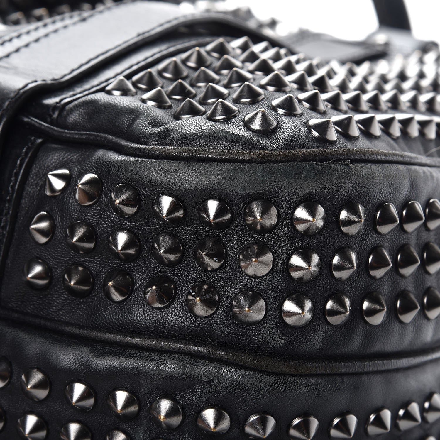 Burberry Prorsum Calfskin Studded Knight Satchel Black 20 of 22