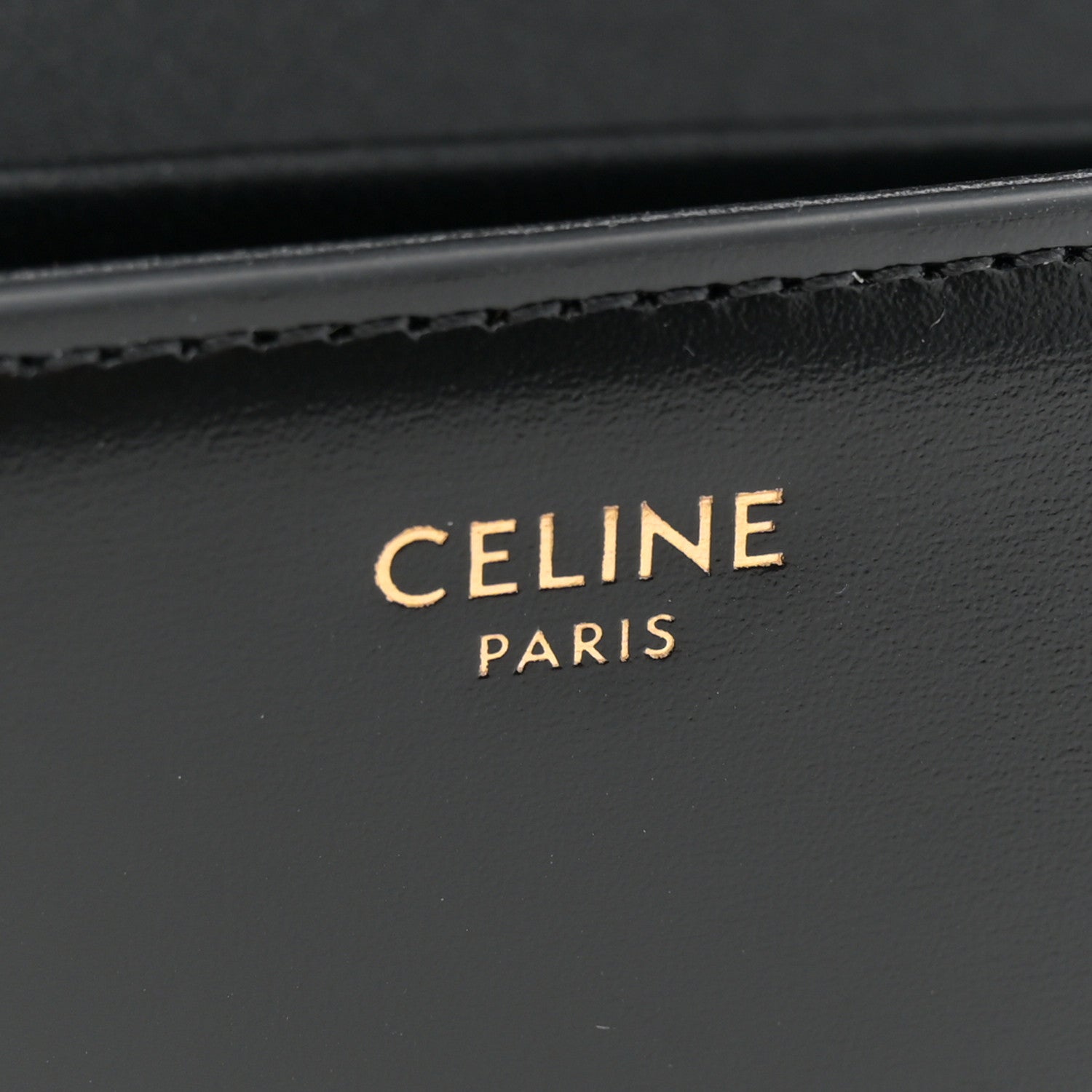 Celine Shiny Calfskin Triomphe Chain Shoulder Bag Black 6 of 11