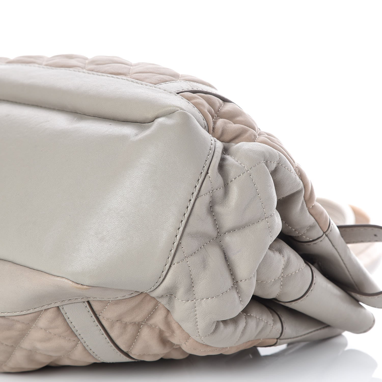 Burberry Lambskin Quilted Enmore Tote Grey 6 of 9