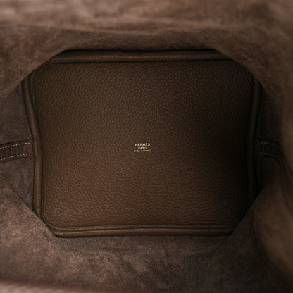 Hermes Taurillon Clemence Picotin Lock 22 MM Etoupe 5 of 10