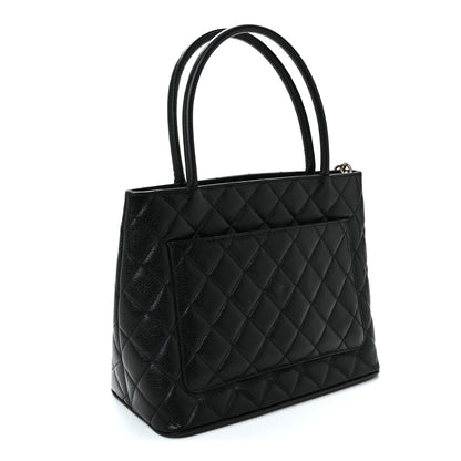 Chanel Caviar Quilted Medallion Tote Black 3 of 9