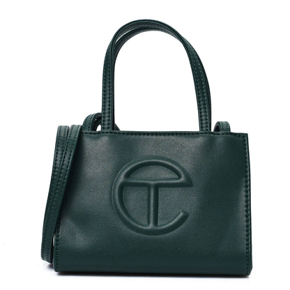 Telfar Vegan Leather Small Shopping Bag Dark Olive 1 of 10