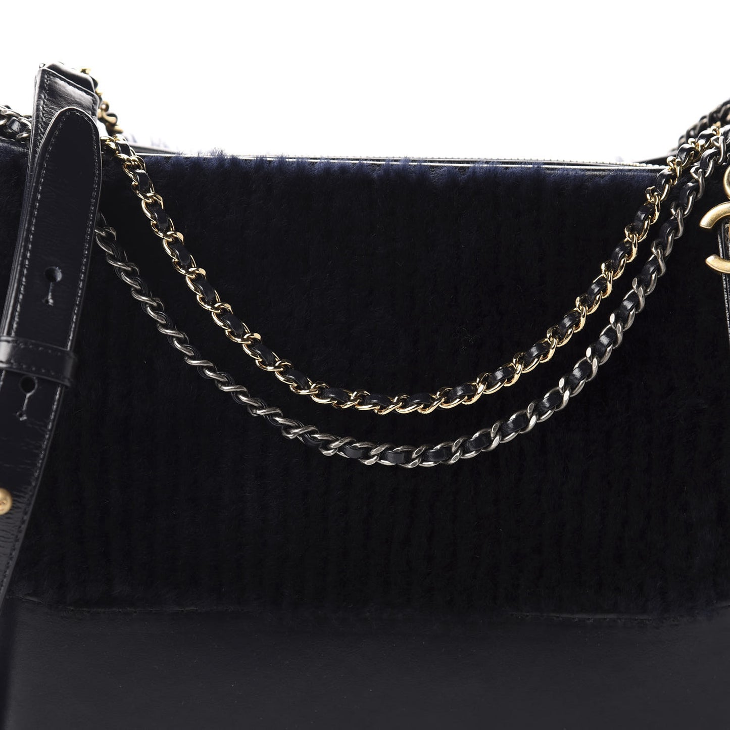 Shearling Medium Gabrielle Hobo Navy