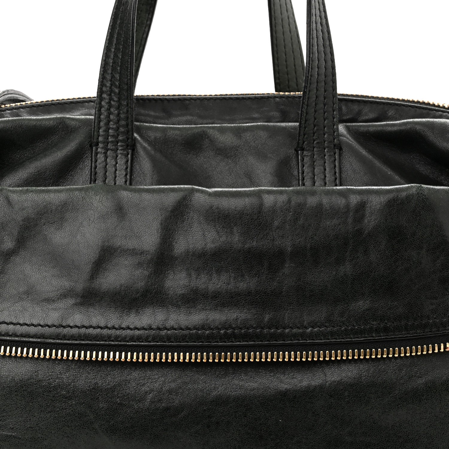 Fendi Goatskin Zip It Satchel Black 7 of 13