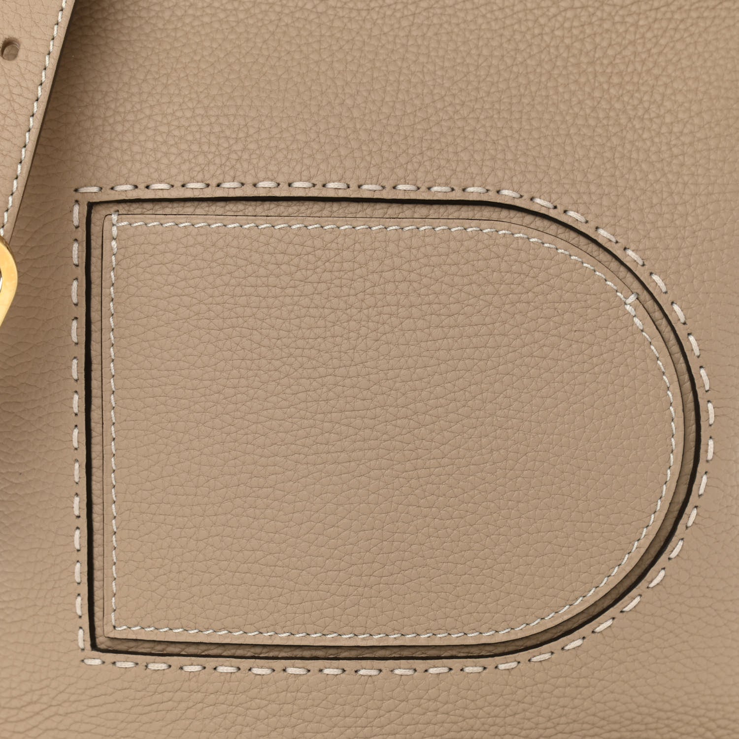 Delvaux Taurillon Pin Daily Surpique Bucket Sand 9 of 11