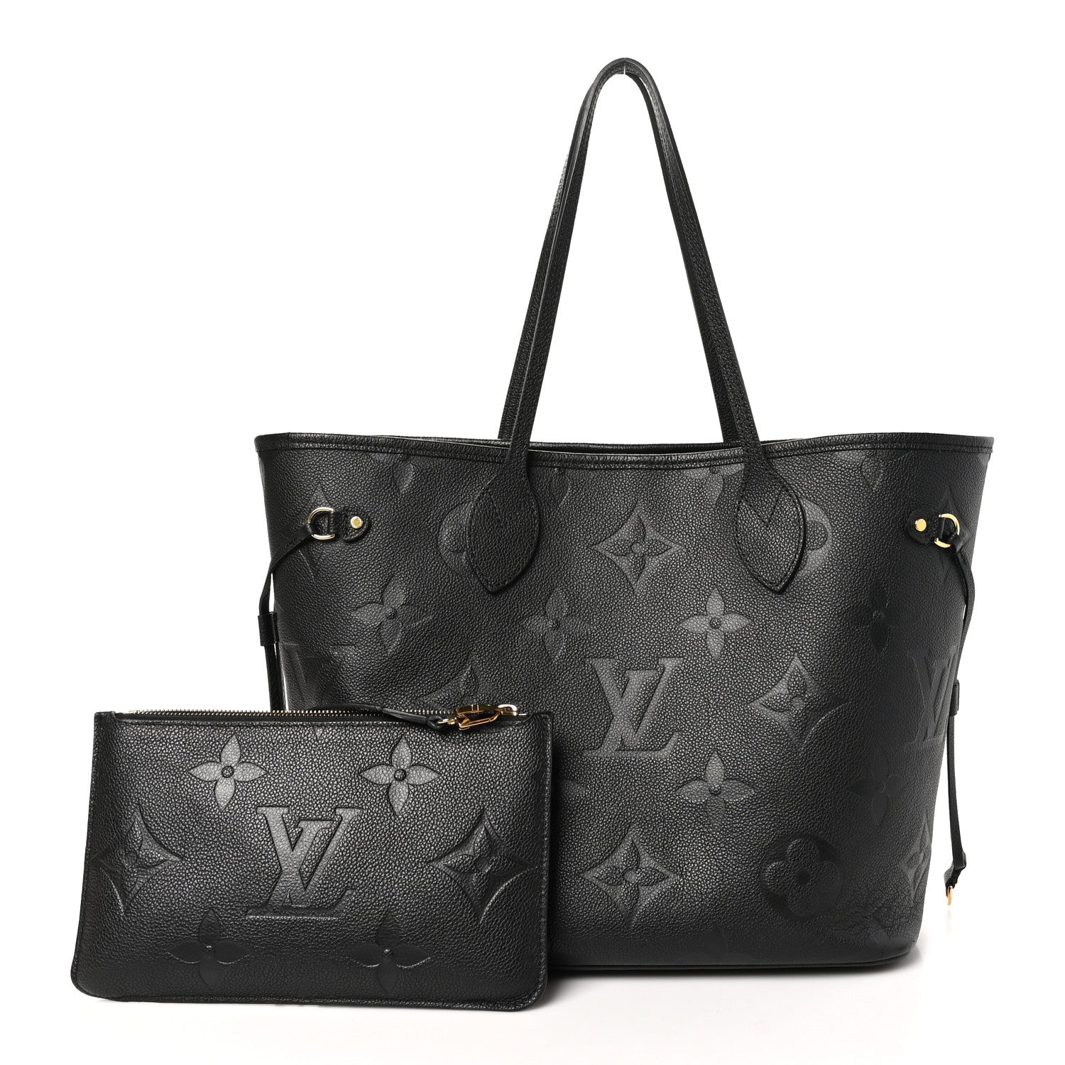 Louis Vuitton Empreinte Monogram Giant Neverfull MM Black 3 of 11