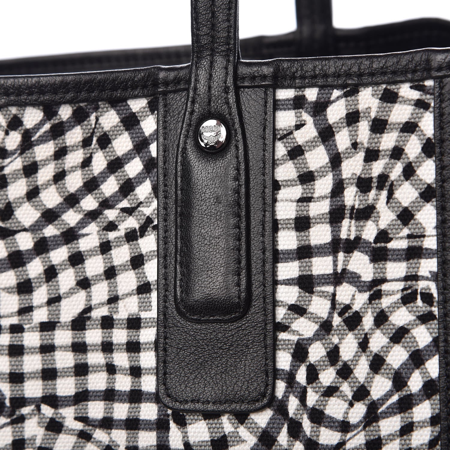 MCM Visetos Large Liz Reversible Shopper Tote Black 19 of 35