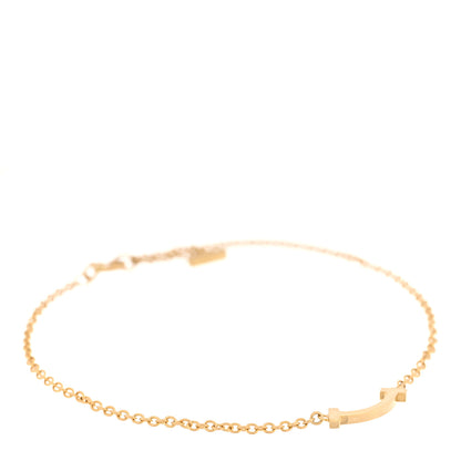 Tiffany 18K Yellow Gold Mini T Smile Bracelet 1 of 4