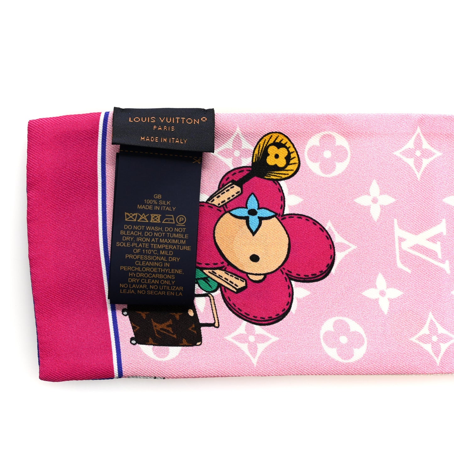 Silk Monogram Tokyo Vivienne Bandeau Pink