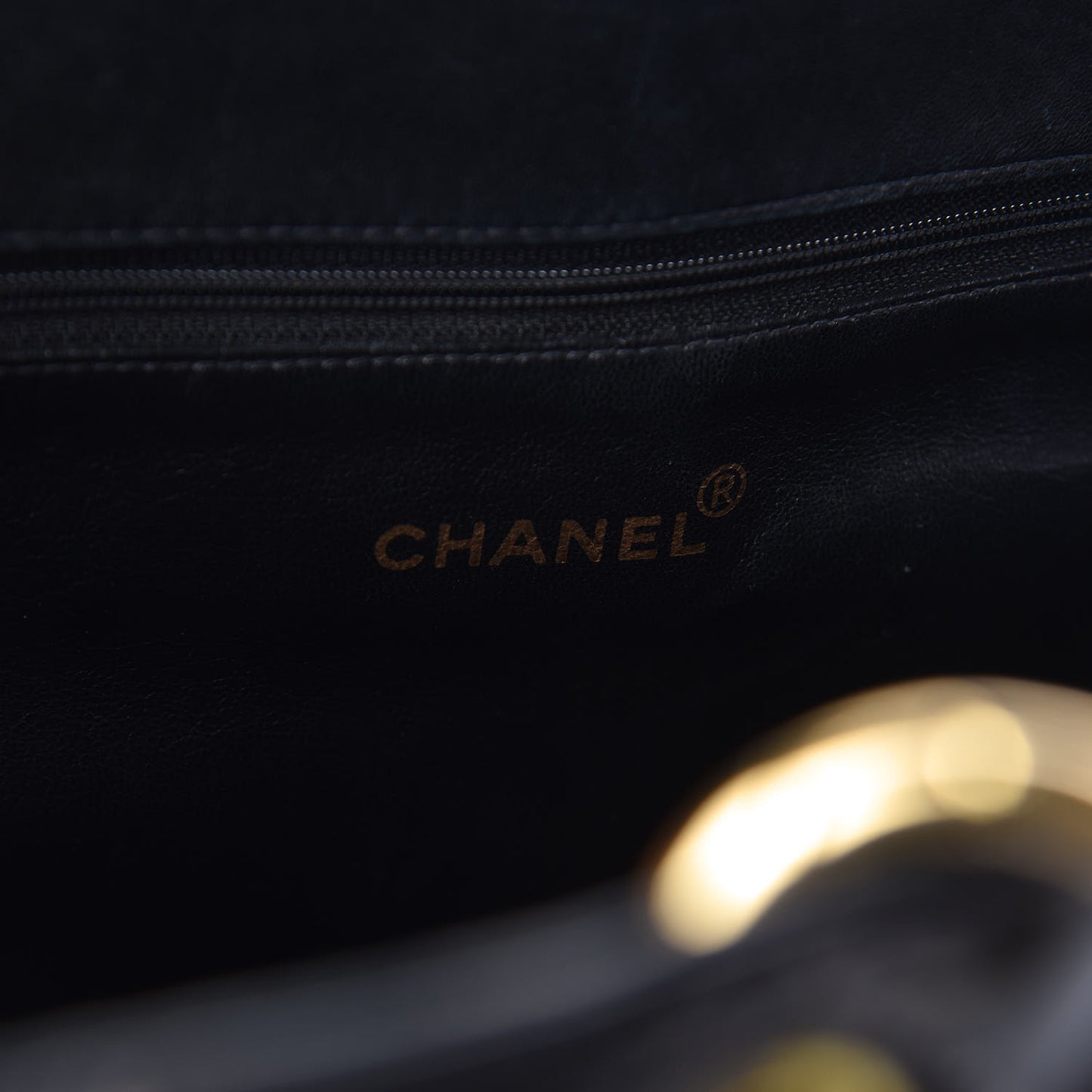 Glazed Calfskin Quilted Tote Black