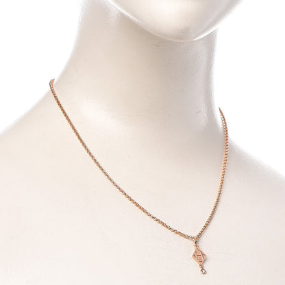 Hermes 18K Rose Gold Diamond Gambade Pendant Necklace 2 of 6
