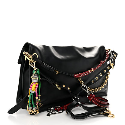 Prada Calfskin Large Soft Sound Shoulder Bag Black 3 of 10