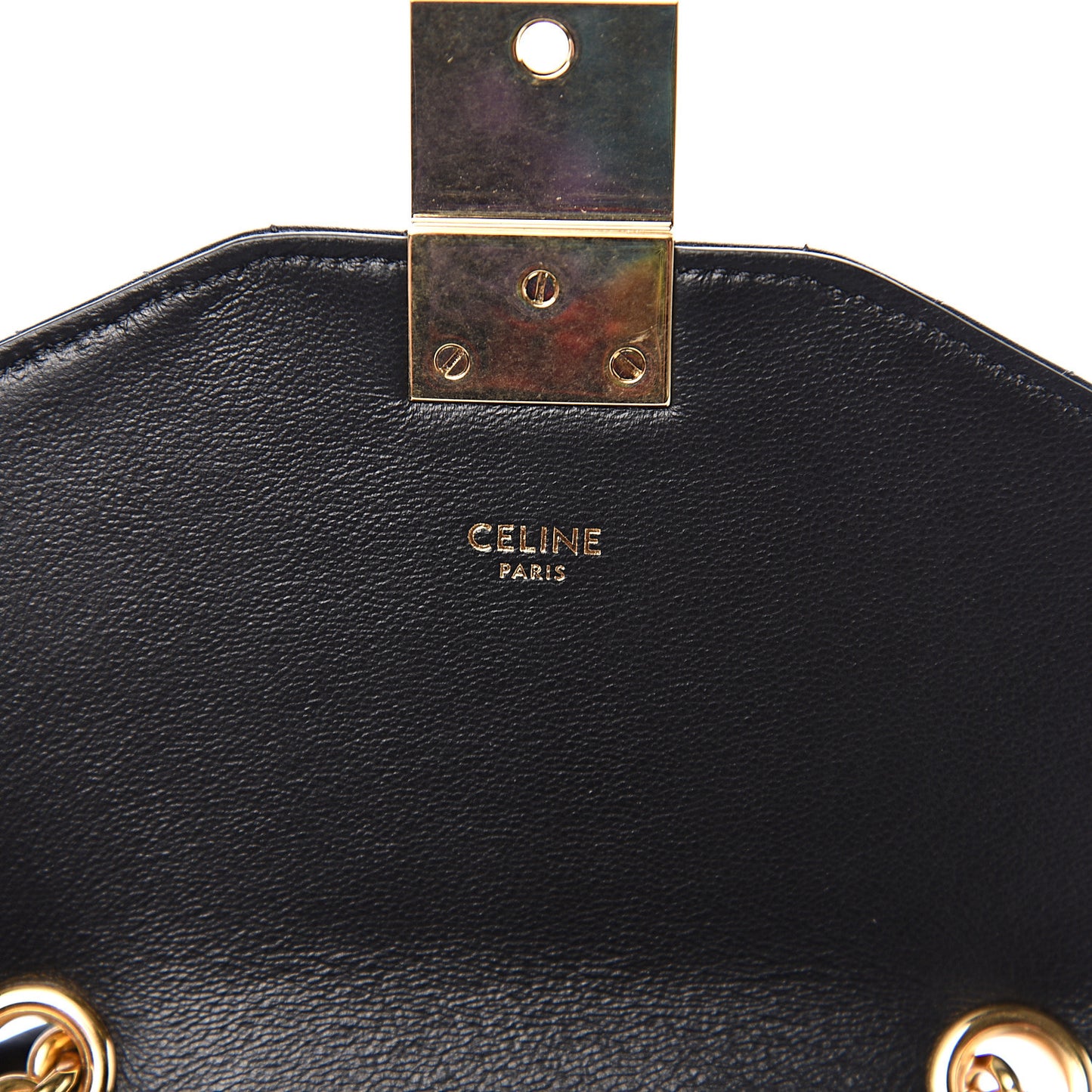 Calfskin Quilted Medium C Bag Black