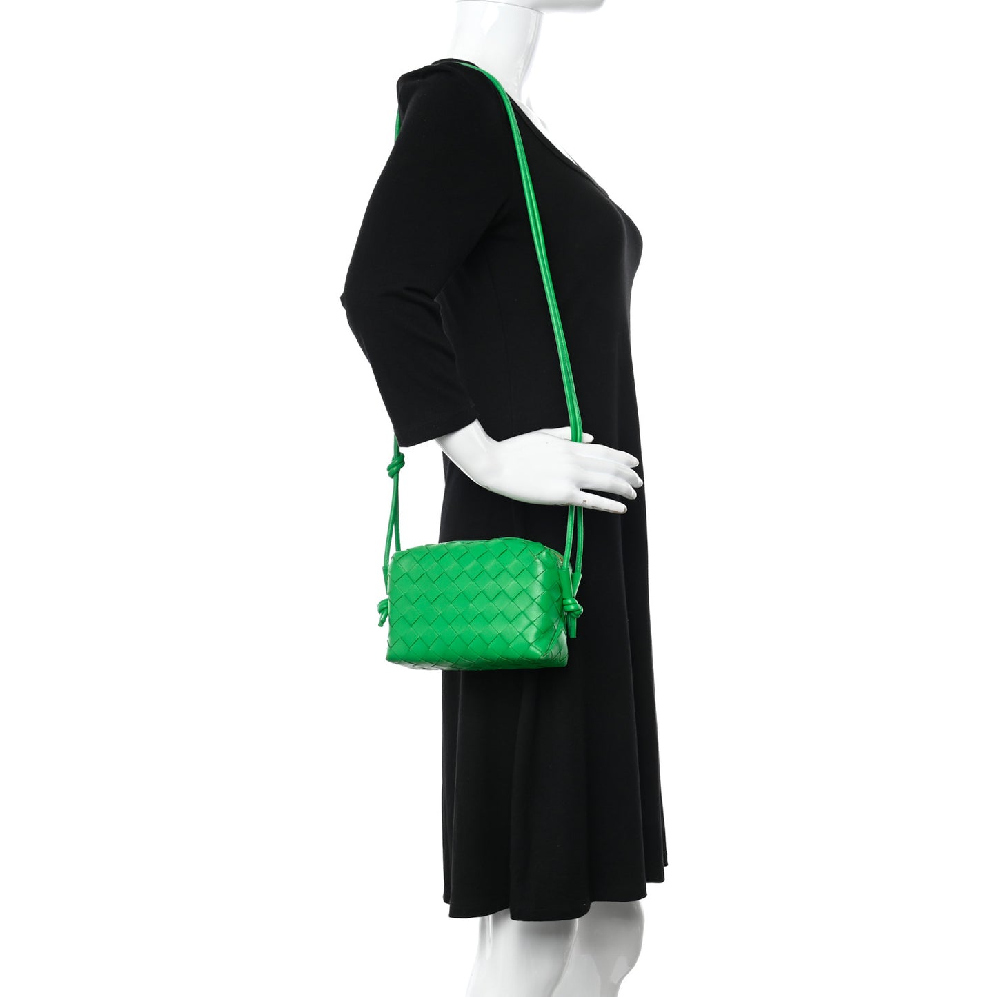 BOTTEGA VENETA Nappa Intrecciato Mini Loop Camera Bag Parakeet