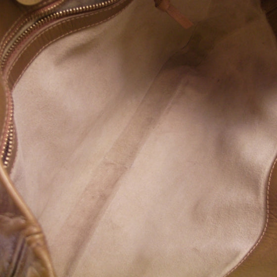Leather Braided Handle Tote