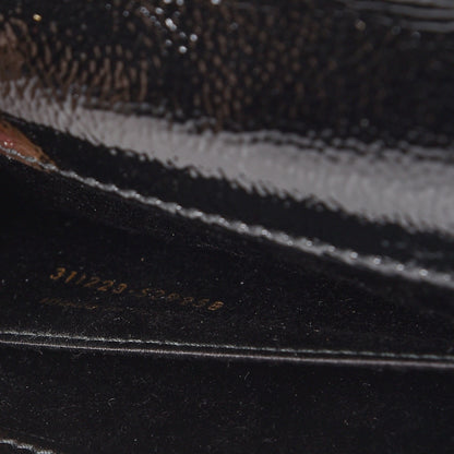 Saint Laurent Textured Patent Monogram Large Belle De Jour Clutch Black 7 of 7