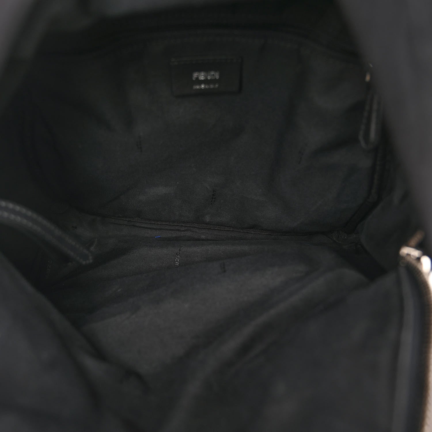 Fendi Nylon Vitello Dolce Elaphe Fox Fur Monster Eyes Backpack Black Natural Bordeaux Multicolor 5 of 10