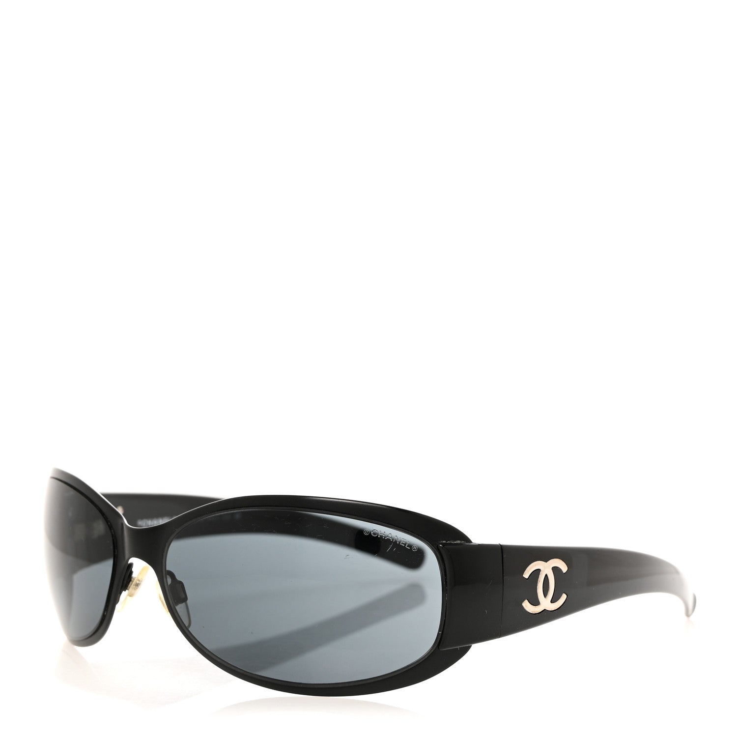 Chanel Acetate CC Sunglasses 4116 Black Black 1 of 9