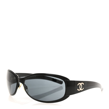 Chanel Acetate CC Sunglasses 4116 Black Black 1 of 9