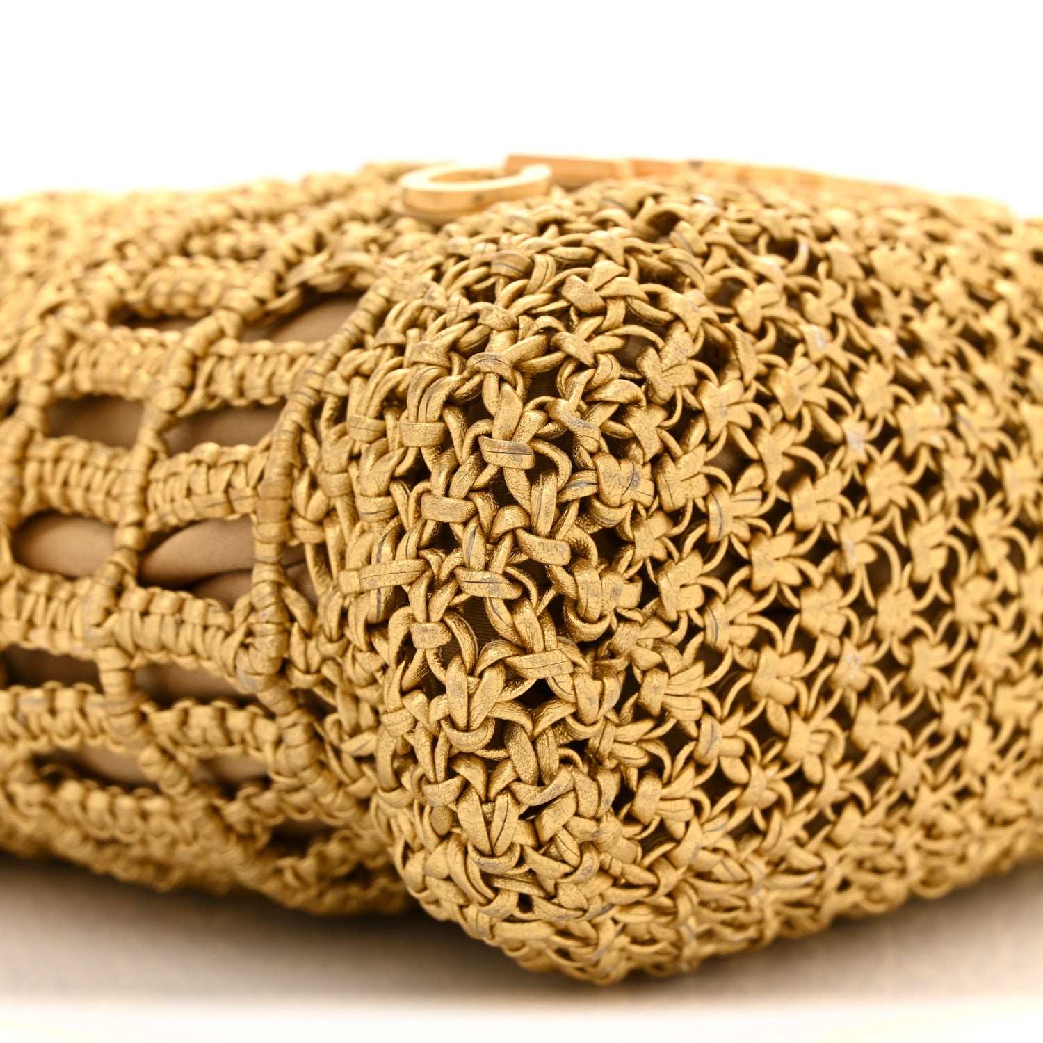 Chanel Metallic Calfskin Macrame Mini Chanel 22 Gold 9 of 10