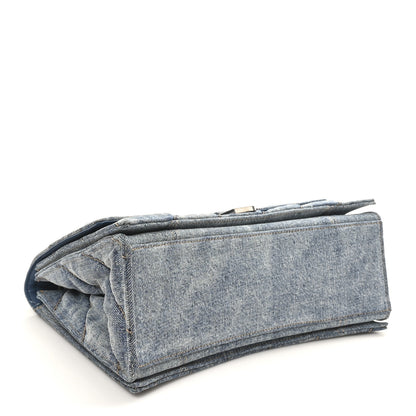 Balenciaga Washed Denim Quilted Medium Crush Chain Bag Denim Blue 4 of 9