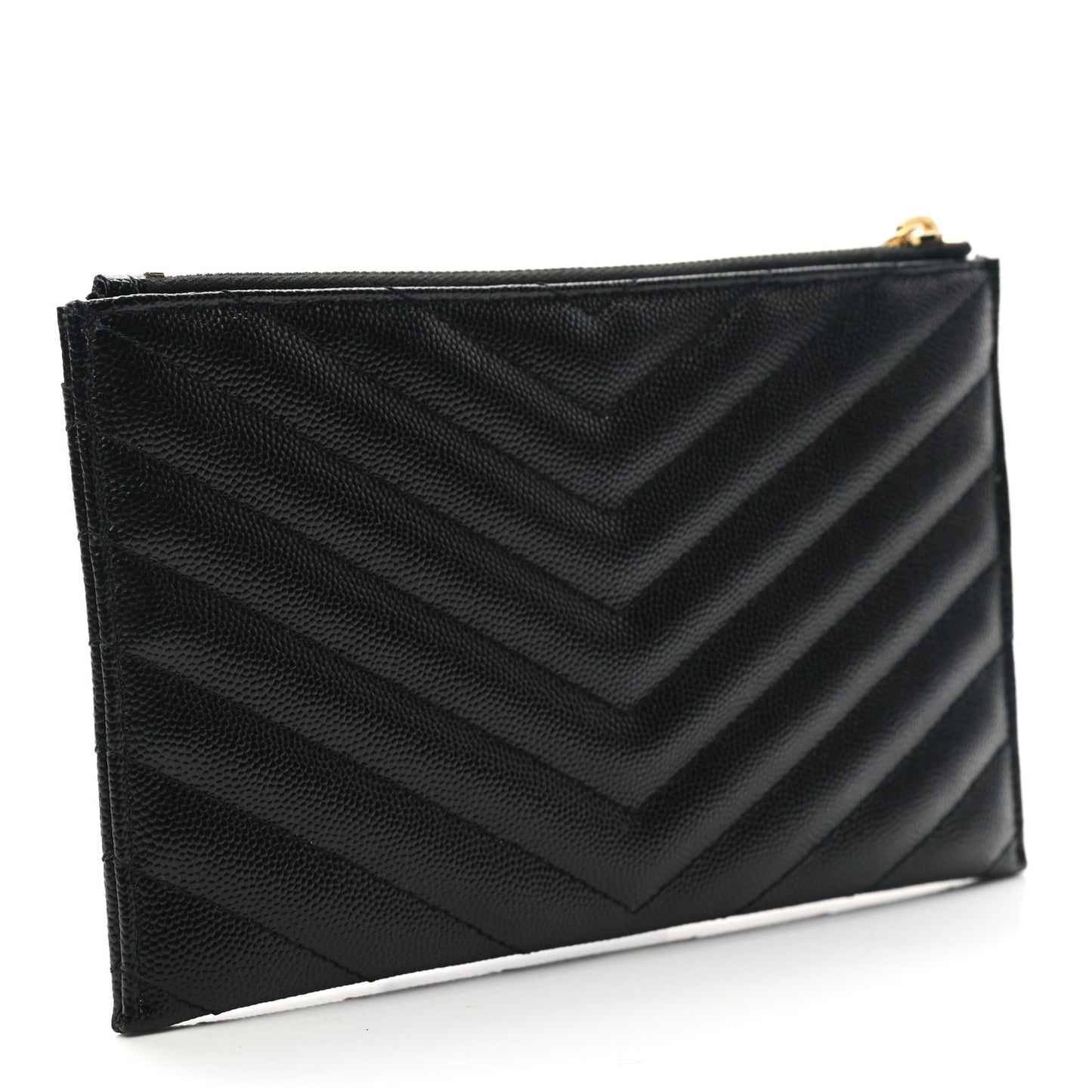 Grain De Poudre Chevron Monogram Bill Pouch Black