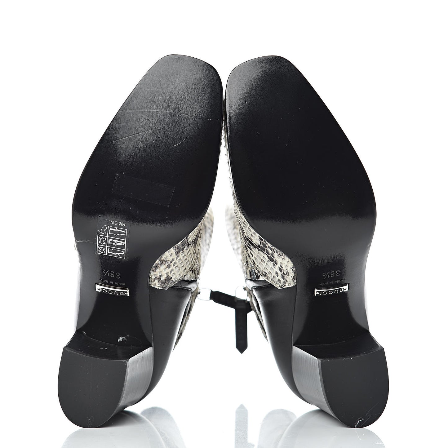 Elaphe Snakeskin Elizabeth Boots 36.5 Roccia Black
