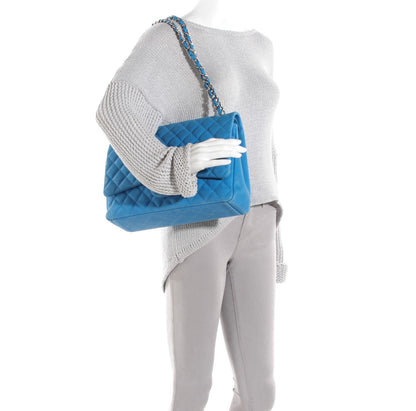 Chanel Iridescent Caviar Quilted Maxi Double Flap Blue 2 of 8