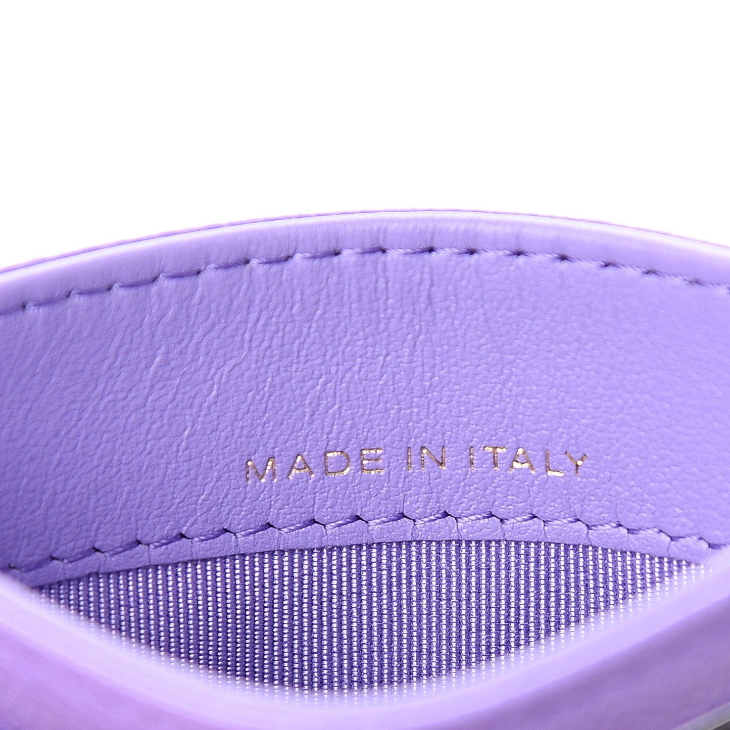 Caviar Quilted Card Holder Purple