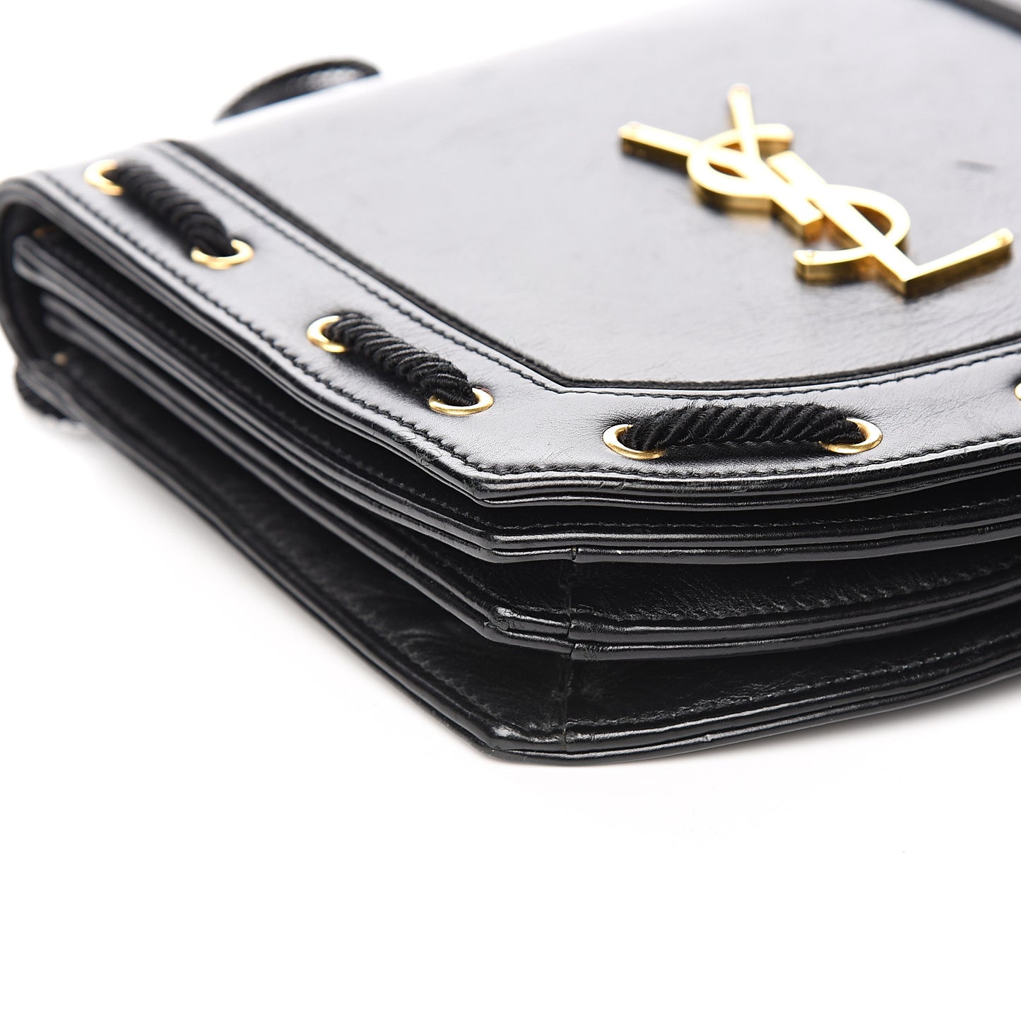 Calfskin Medium Monogram Fetish Satchel Black