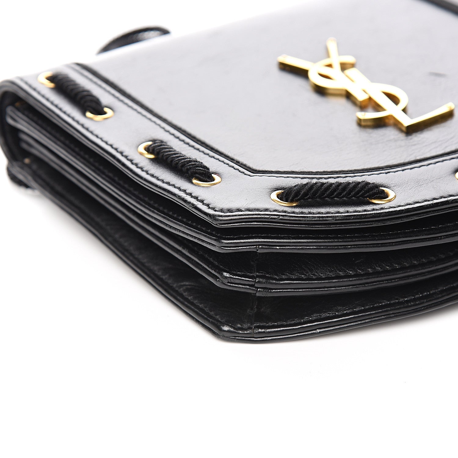 Saint Laurent Calfskin Medium Monogram Fetish Satchel Black 8 of 11
