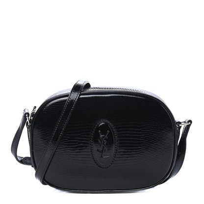 Saint Laurent Calfskin Lizard Embossed Le 61 Camera Bag Black 1 of 4