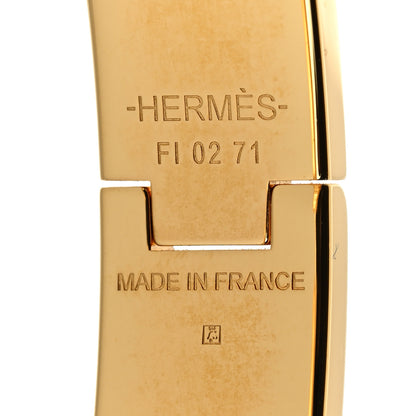 Hermes Enamel Narrow Clic Clac H Bracelet GM Marron Glace 4 of 5