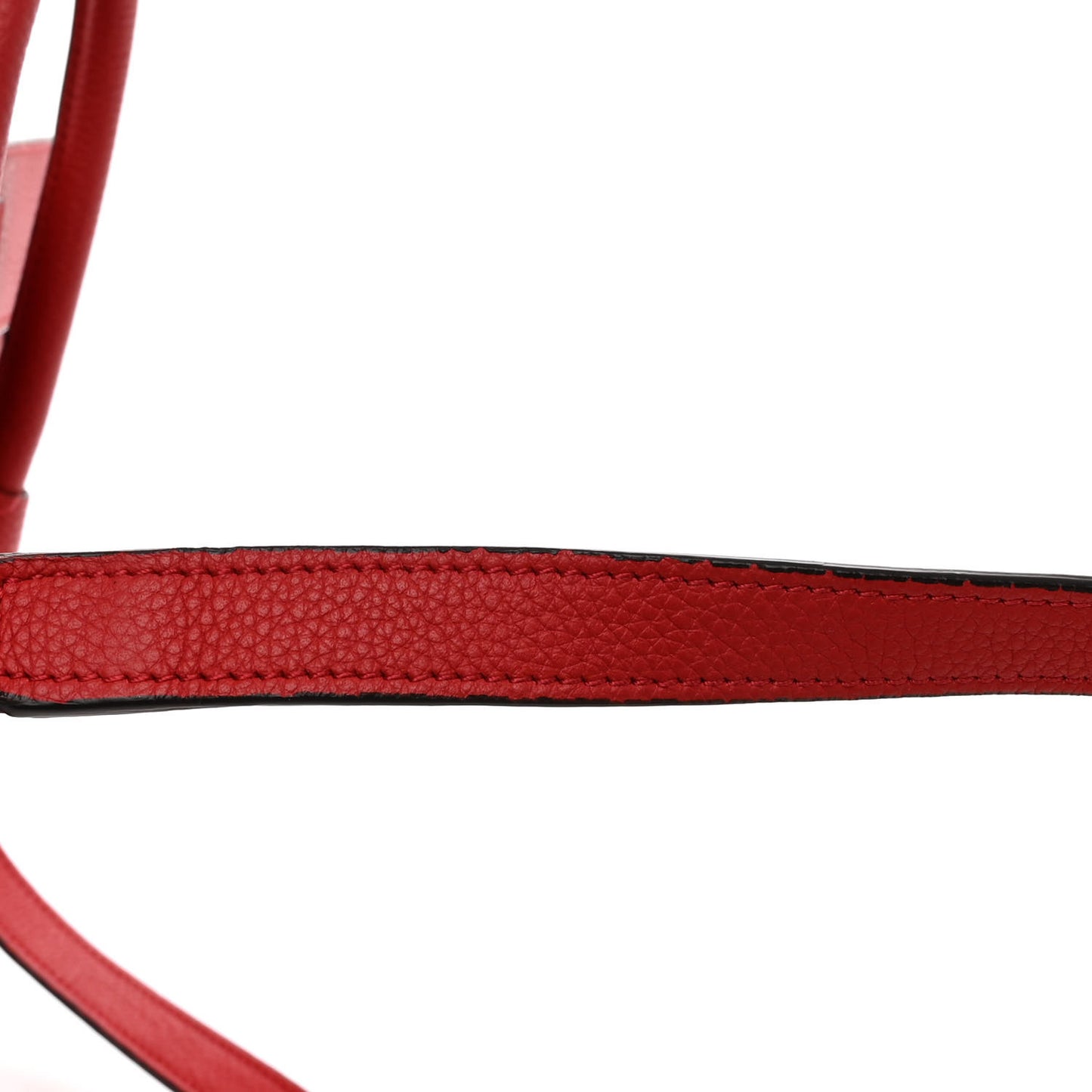 Drummed Calfskin Nano Luggage Coquelicot