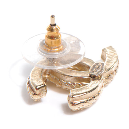Chanel Gold CC Logo Earrings Gold 3 of 5