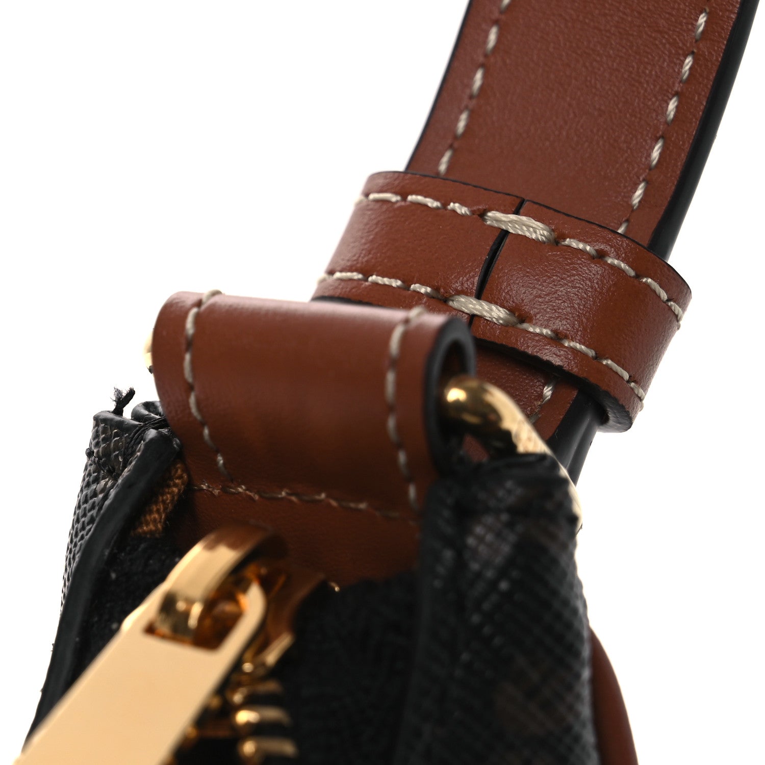 Celine Triomphe Canvas Calfskin Ava Shoulder Bag Tan 12 of 13